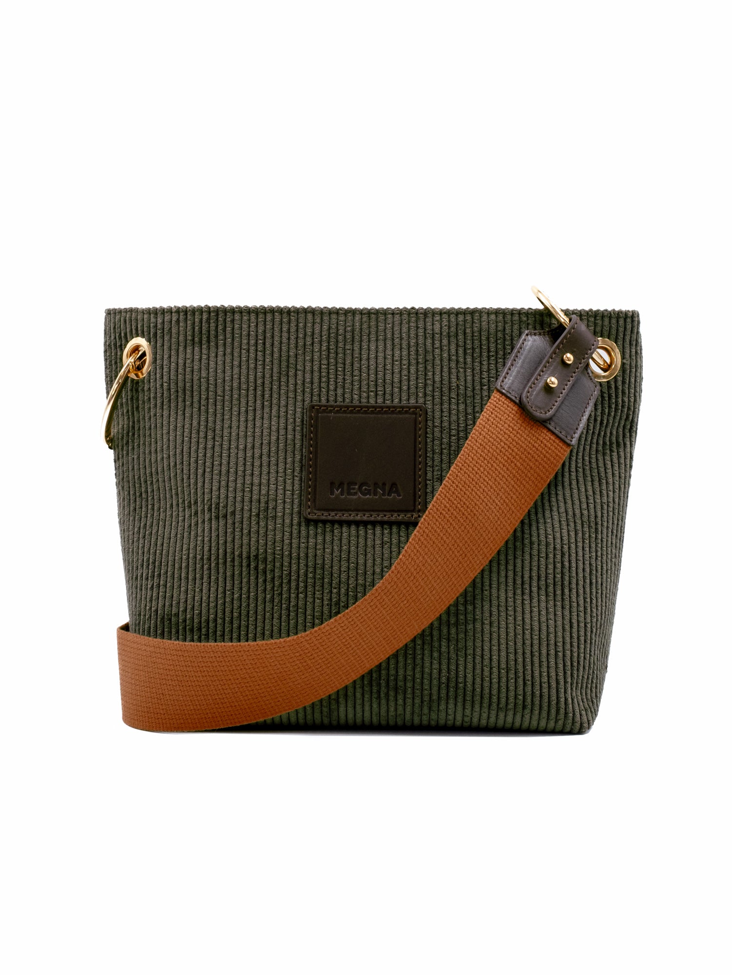 SANDRA BUCKET BAG • MINI • PINE GREEN CORDUROY