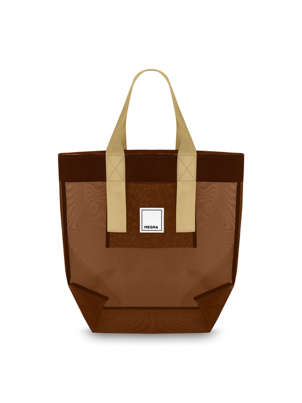 Grace Beach Bag • Vertical • Brown on Brown