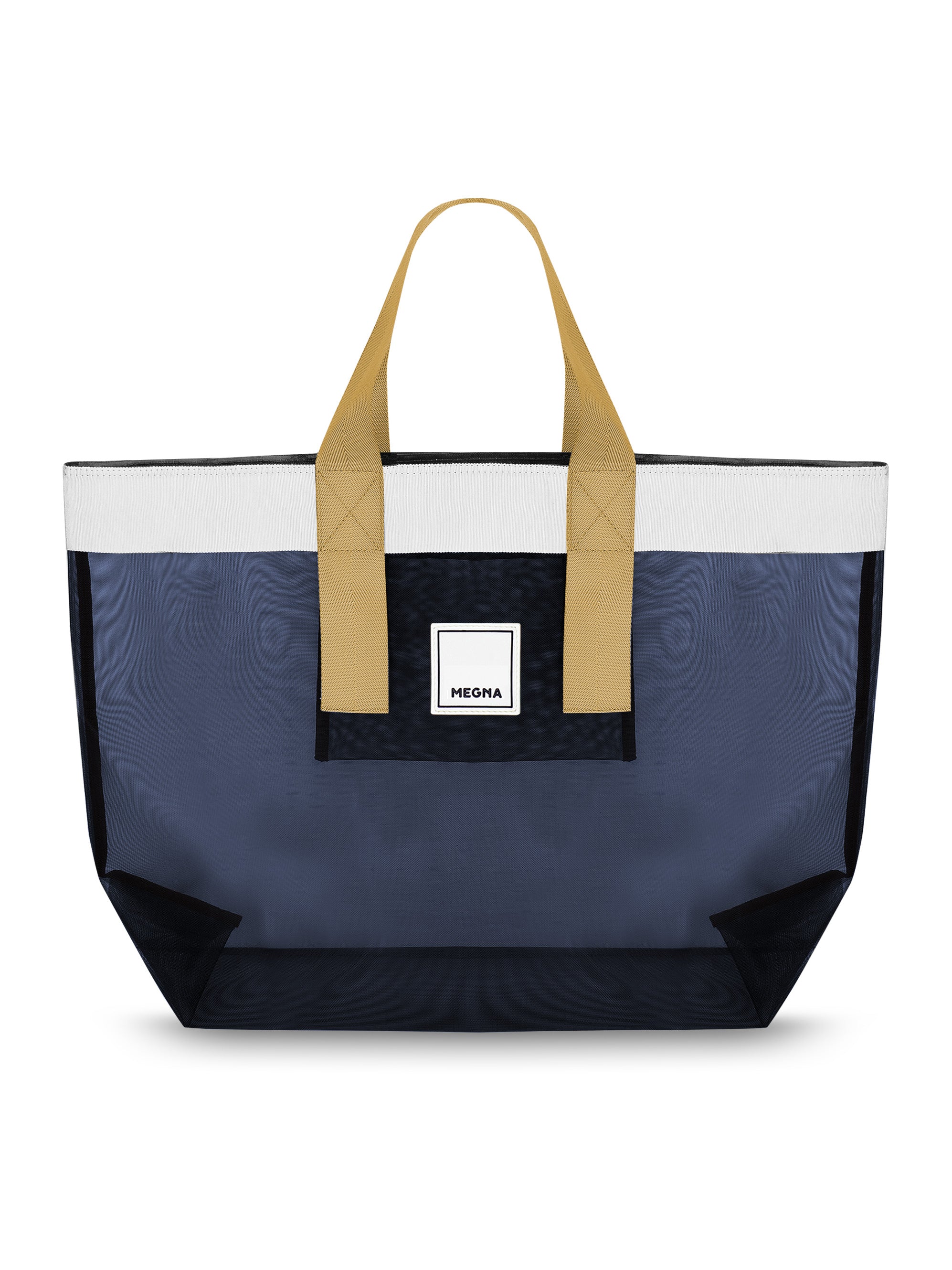 Grace Beach Bag • Horizontal • White on Blue
