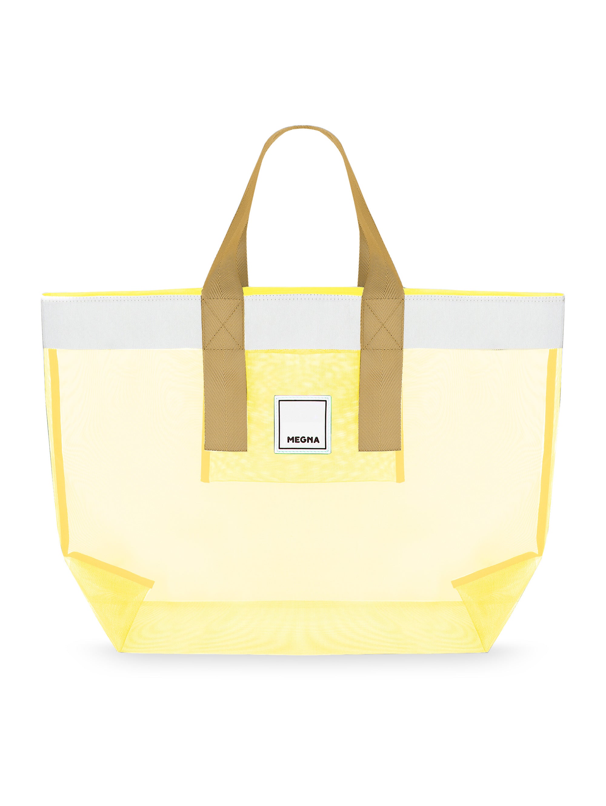 Grace Beach Bag • Horizontal • White on Yellow