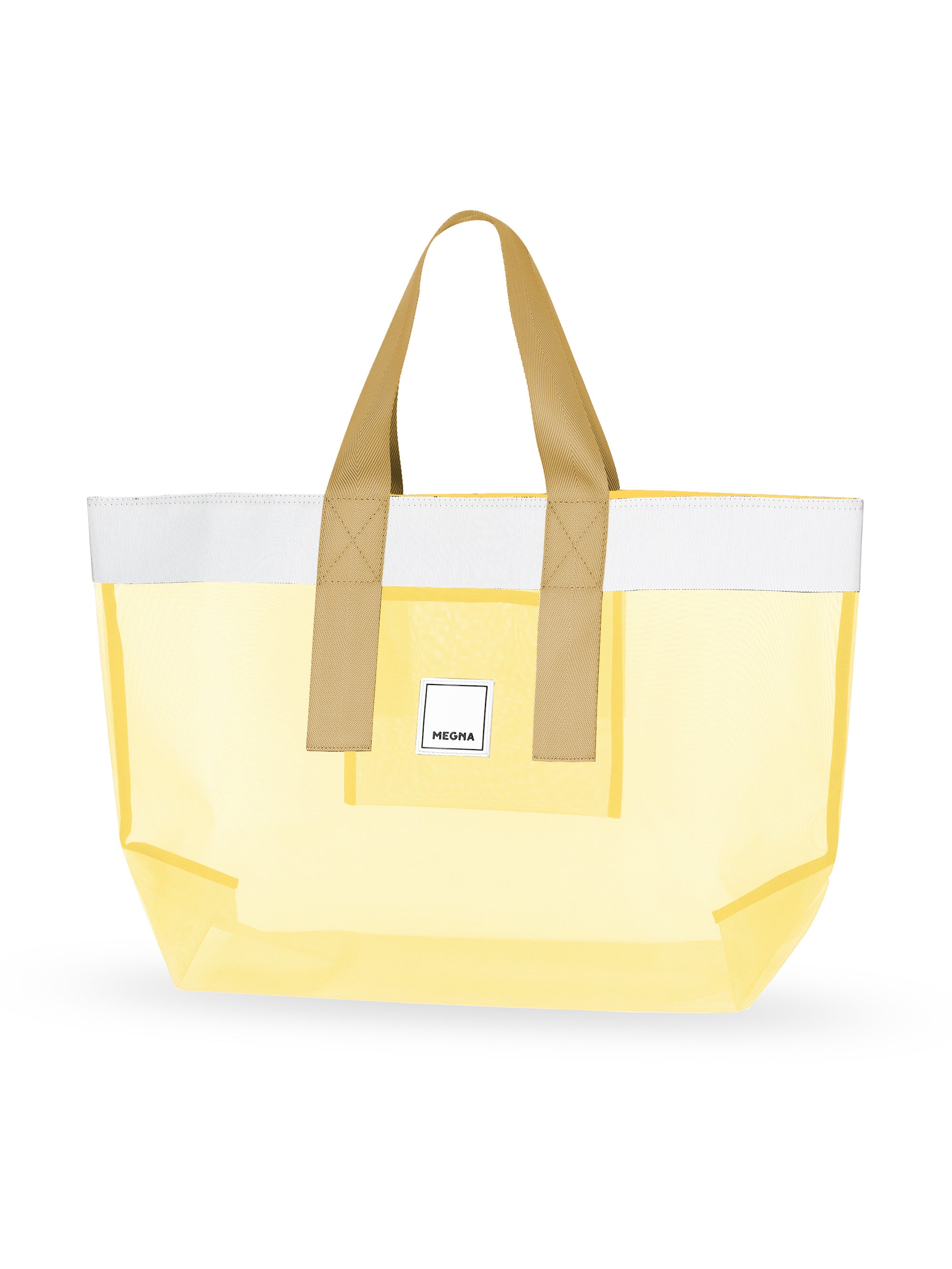 Grace Beach Bag • Horizontal • White on Yellow