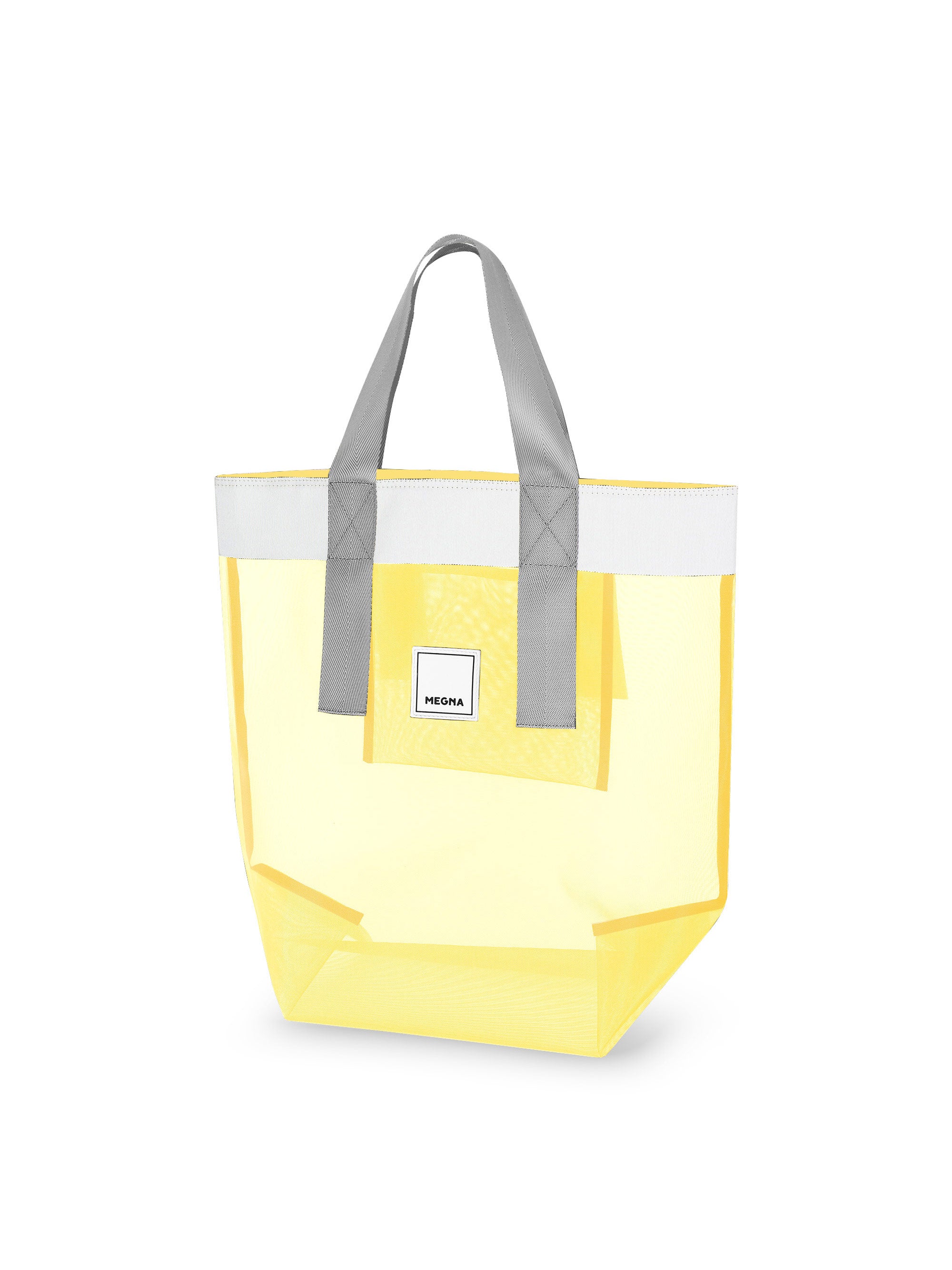 Grace Beach Bag • Vertical • White on Yellow