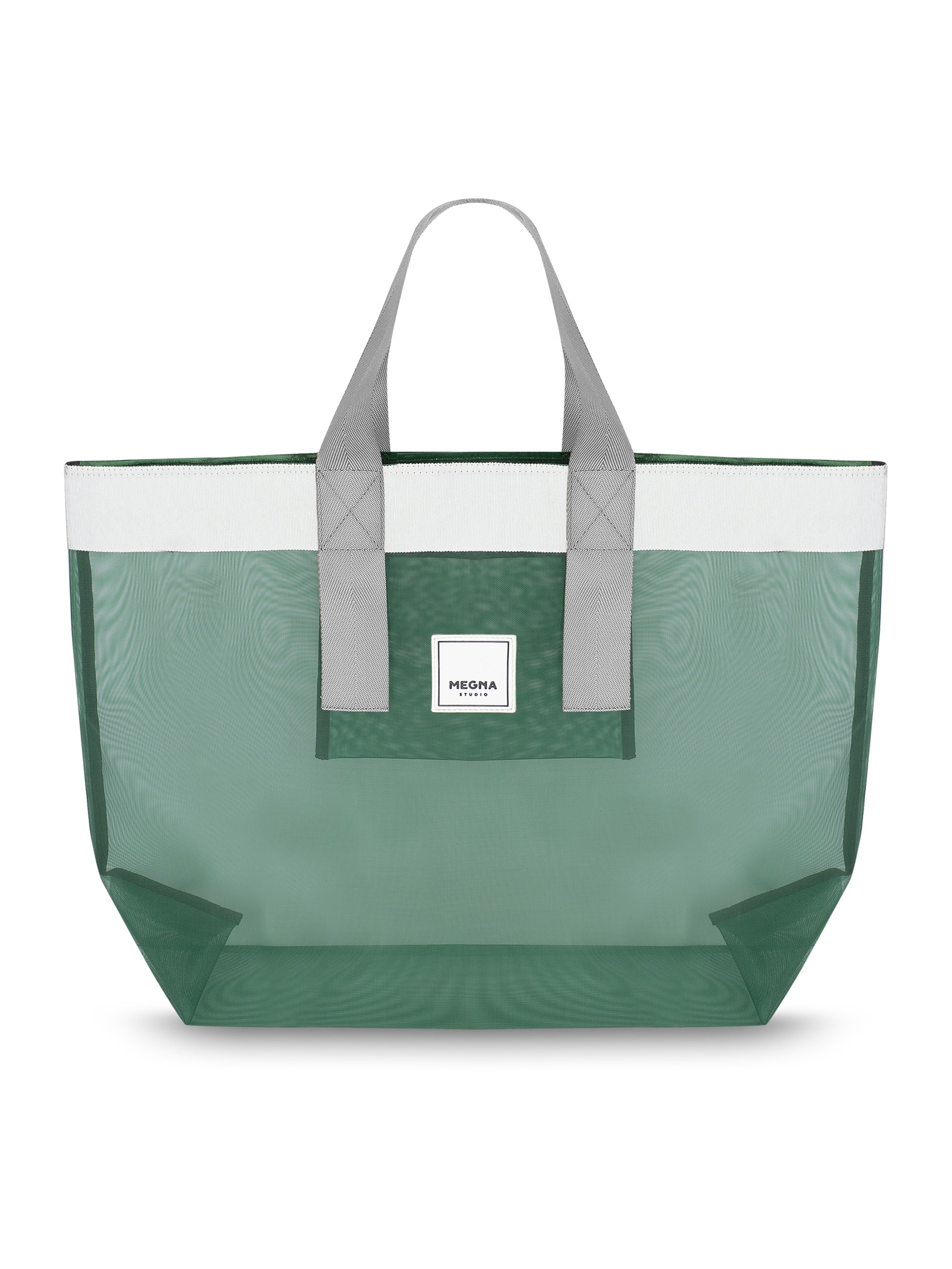 Grace Beach Bag • Horizontal • White on Green