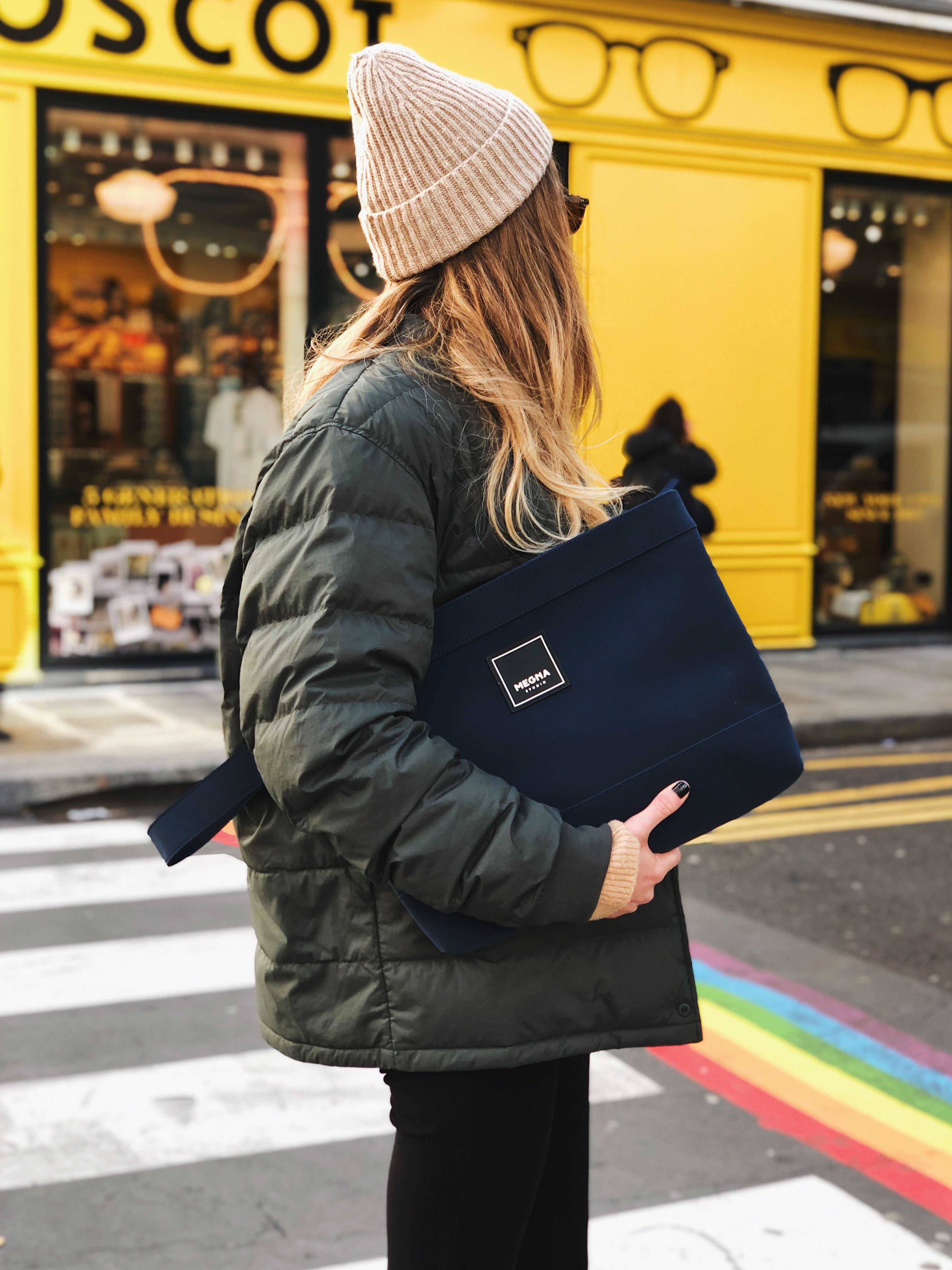 Cora Clutch • Matte Mineral Blue