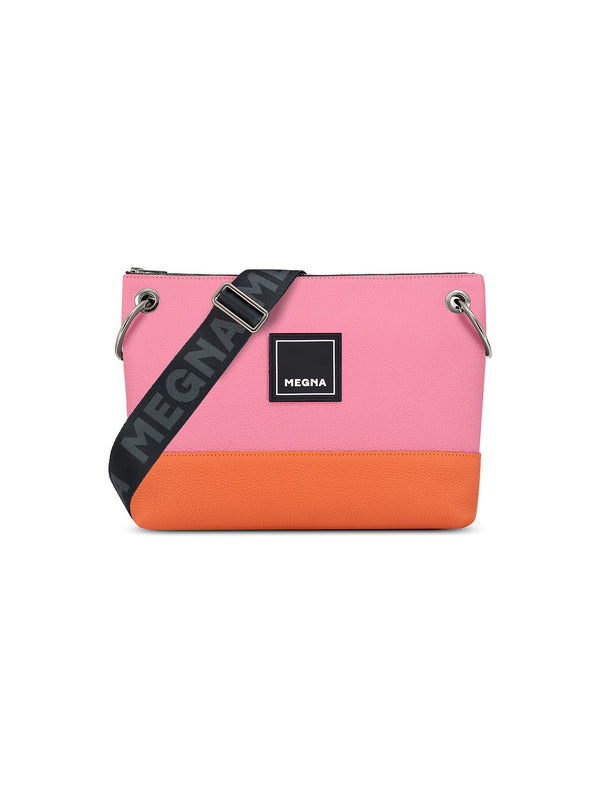 YOKO BAG • LEATHER ORANGE & PINK
