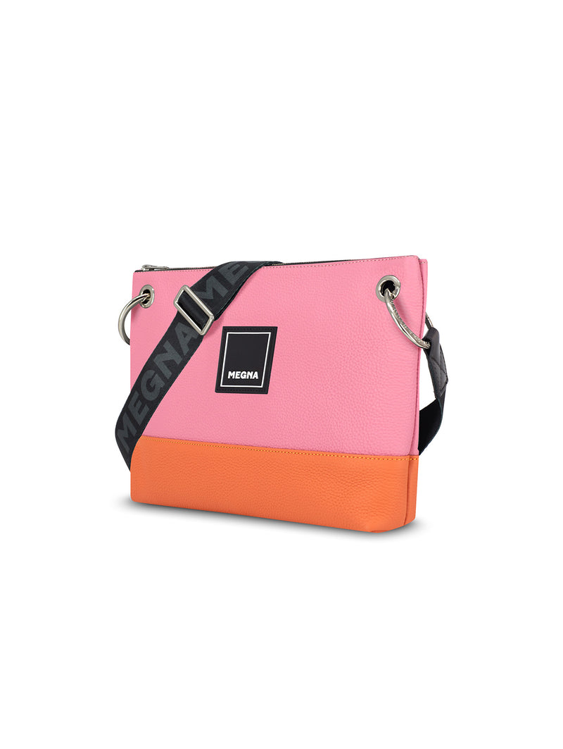 YOKO BAG • LEATHER ORANGE & PINK