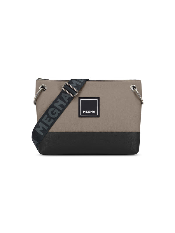 YOKO BAG • LEATHER BLACK & BEIGE