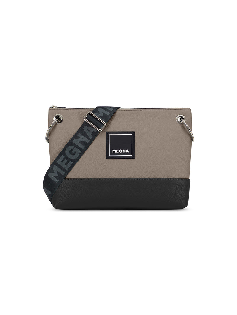 YOKO BAG • LEATHER BLACK & BEIGE