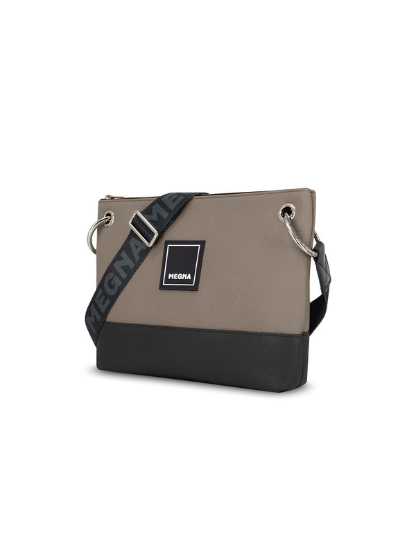 YOKO BAG • LEATHER BLACK & BEIGE