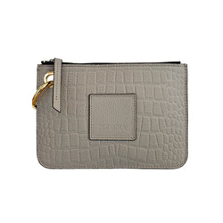 Nina Zip Pouch • Mink Croco