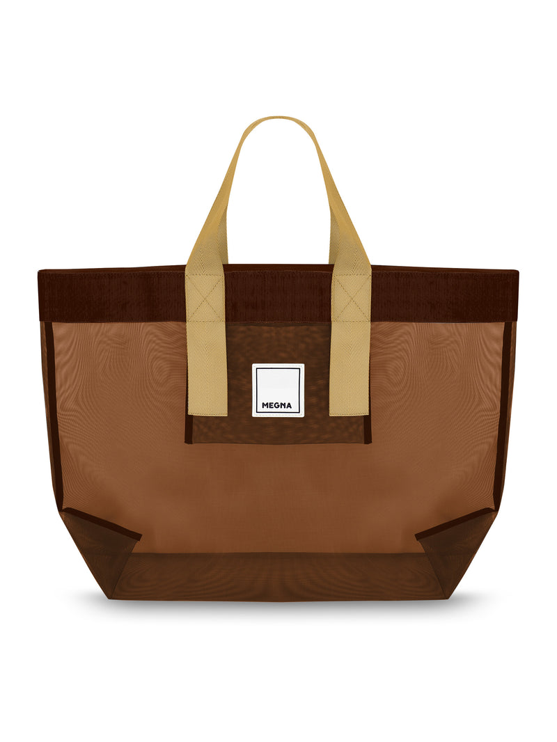 Grace Beach Bag Horizontal Brown on Brown