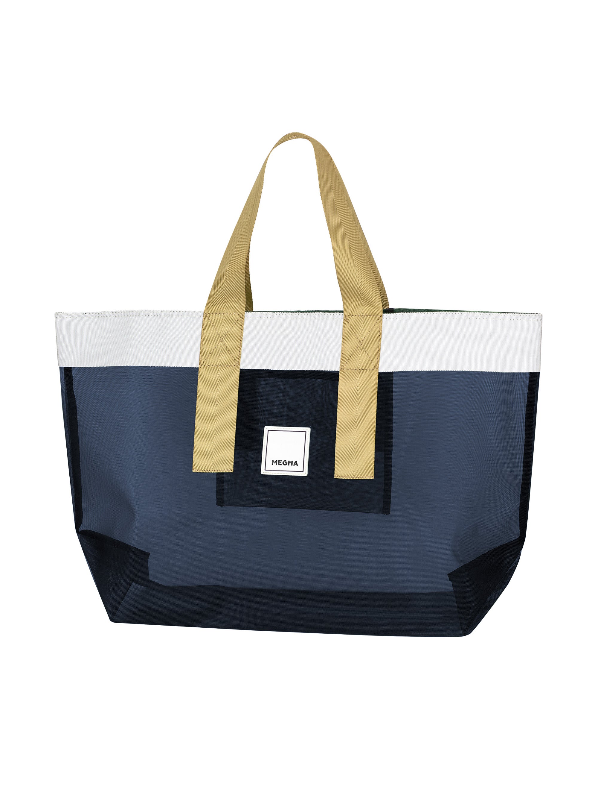 Grace Beach Bag • Horizontal • White on Blue