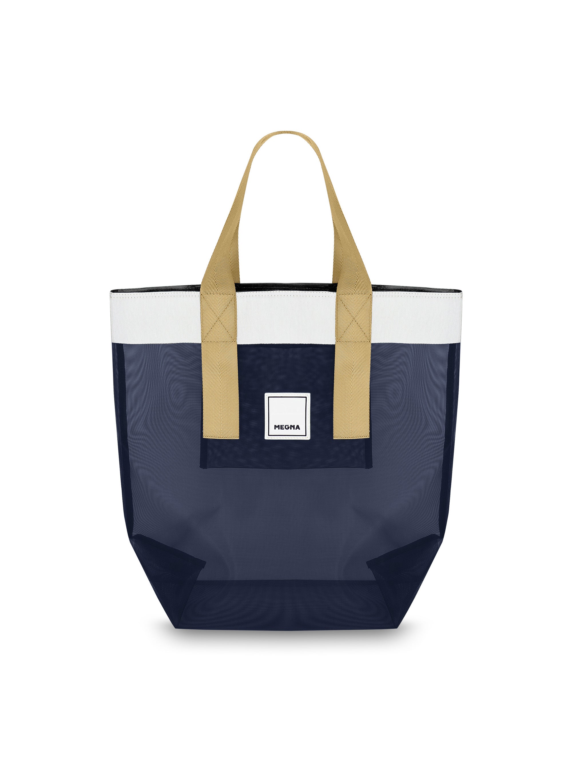 Grace Beach Bag • Vertical • White on Blue