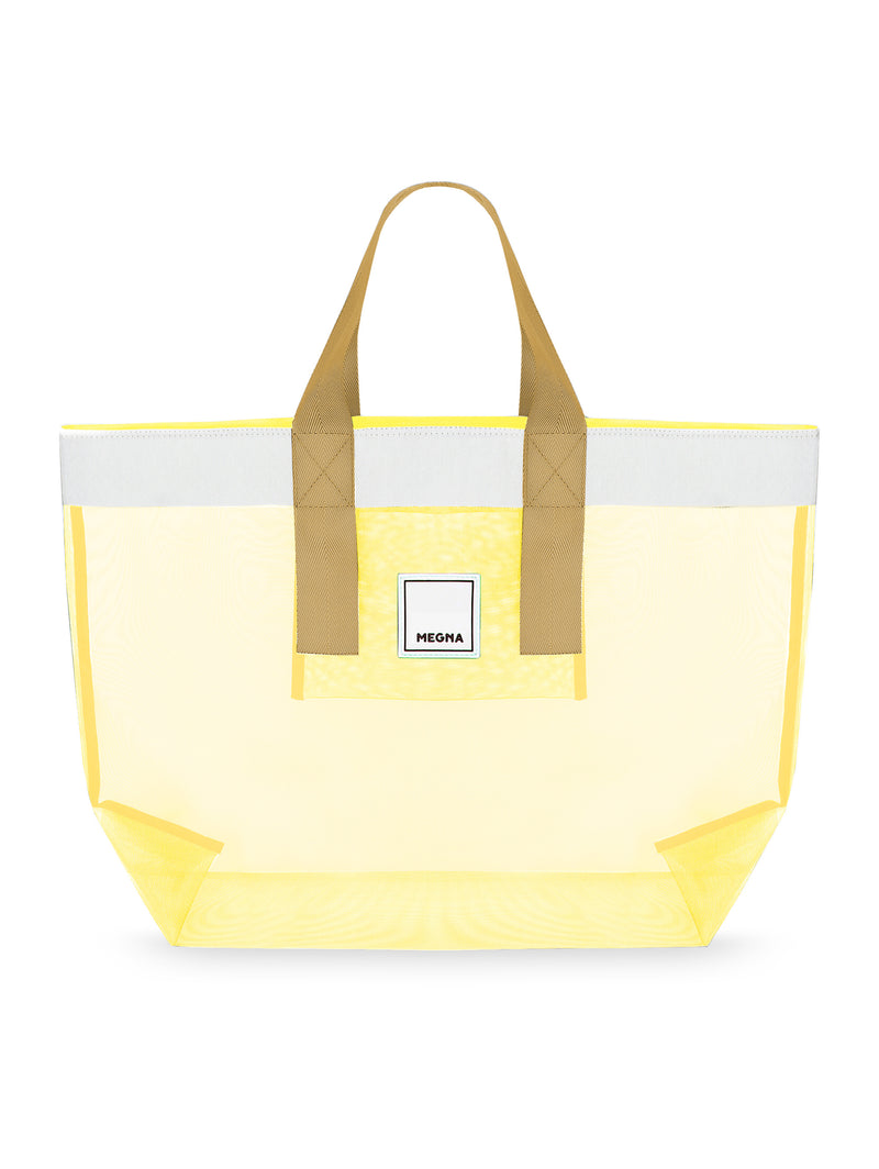 Grace Beach Bag • Horizontal • White on Yellow