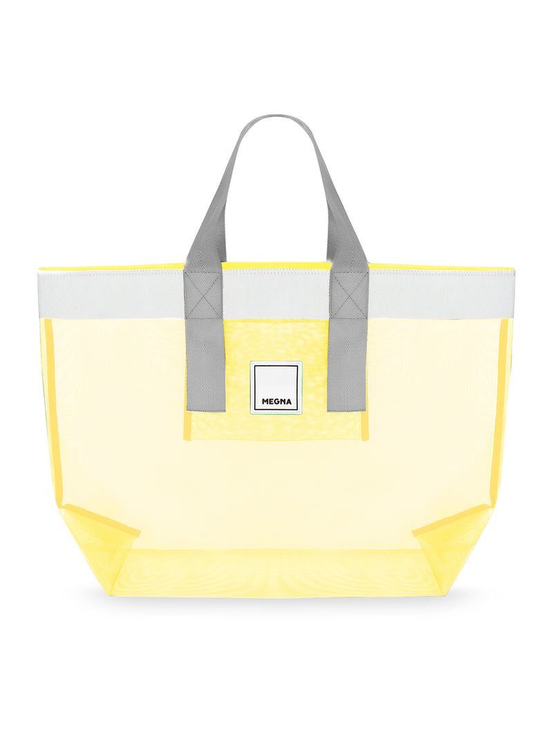 Grace Beach Bag • Horizontal • White on Yellow