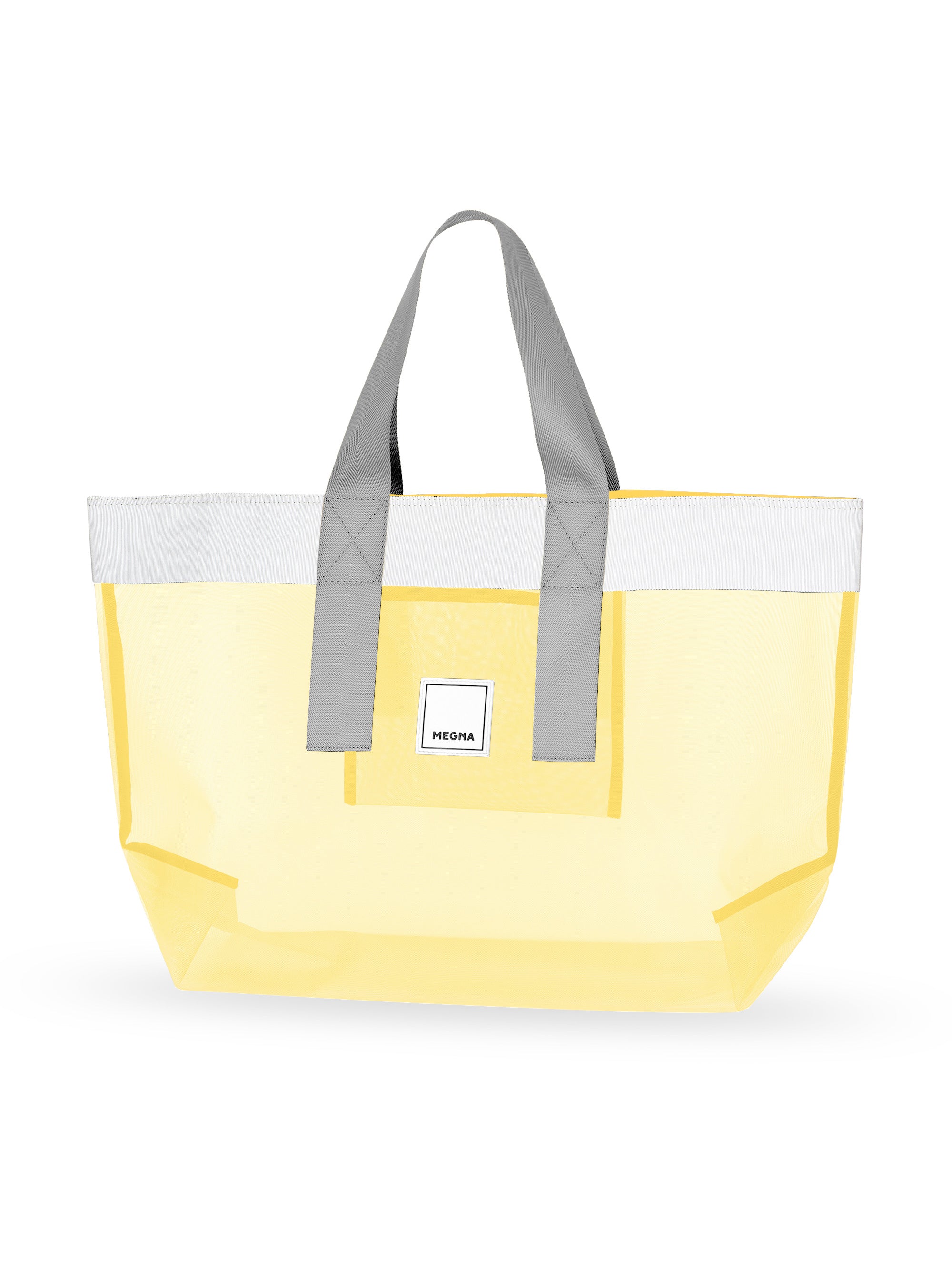 Grace Beach Bag • Horizontal • White on Yellow