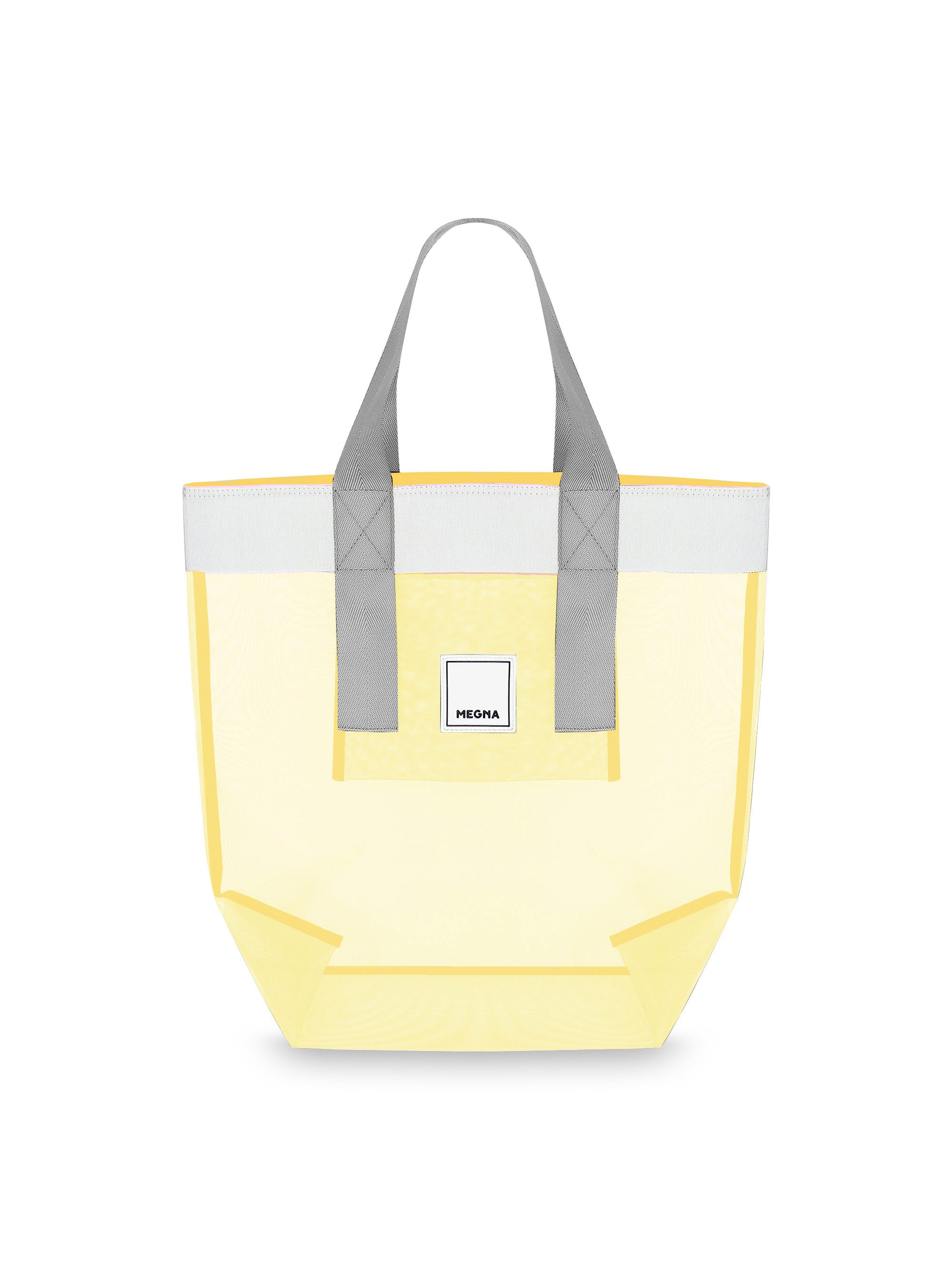 Grace Beach Bag • Vertical • White on Yellow