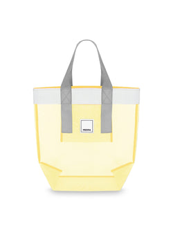 Grace Beach Bag • Vertical • White on Yellow