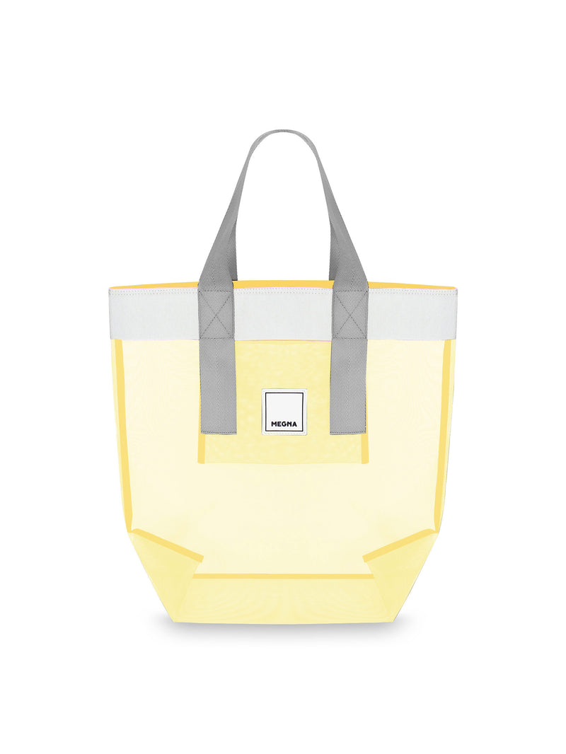 Grace Beach Bag • Vertical • White on Yellow