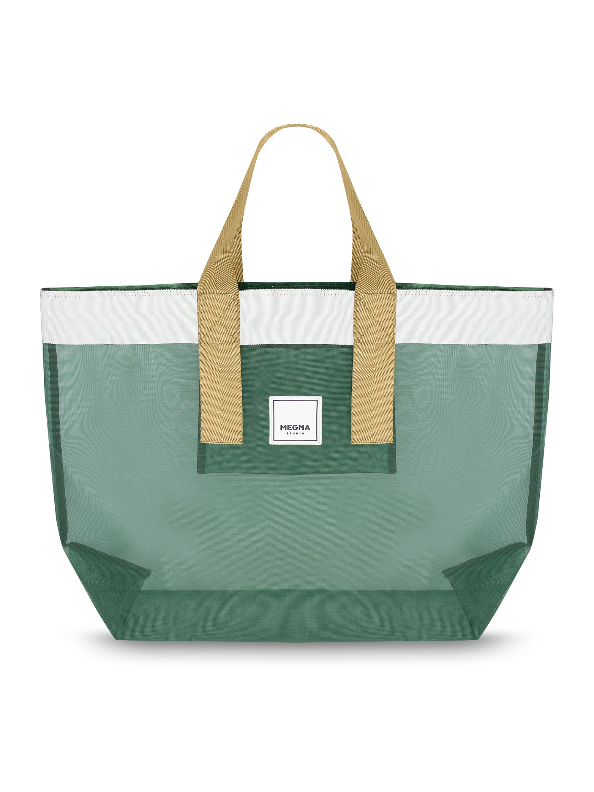 Grace Beach Bag • Horizontal • White on Green