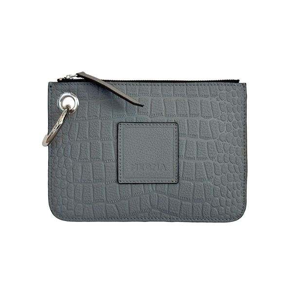 Nina Zip Pouch • Grey Croco