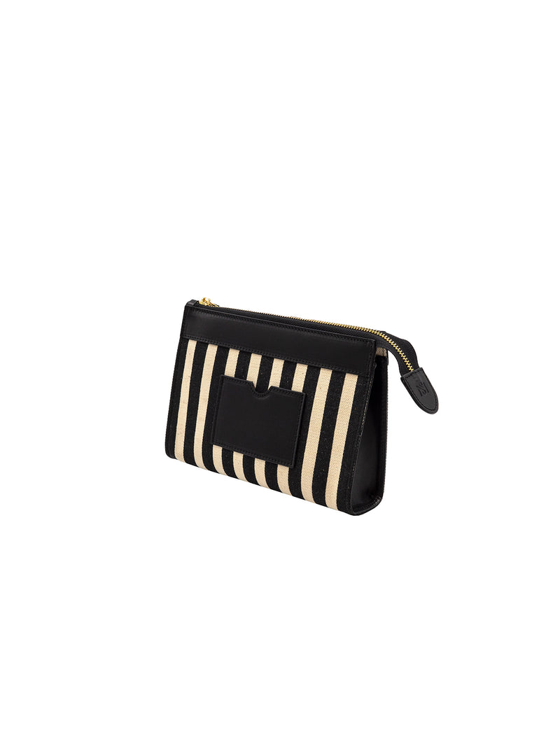 Luna Clutch • Mini • Striped Canvas