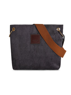 SANDRA BUCKET BAG • MEDIUM • ANTHRACITE CORDUROY