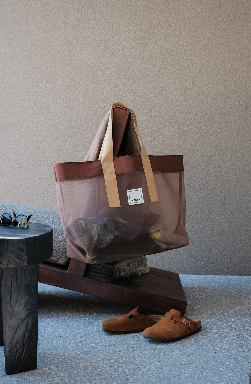 Grace Beach Bag • Horizontal • Brown on Brown