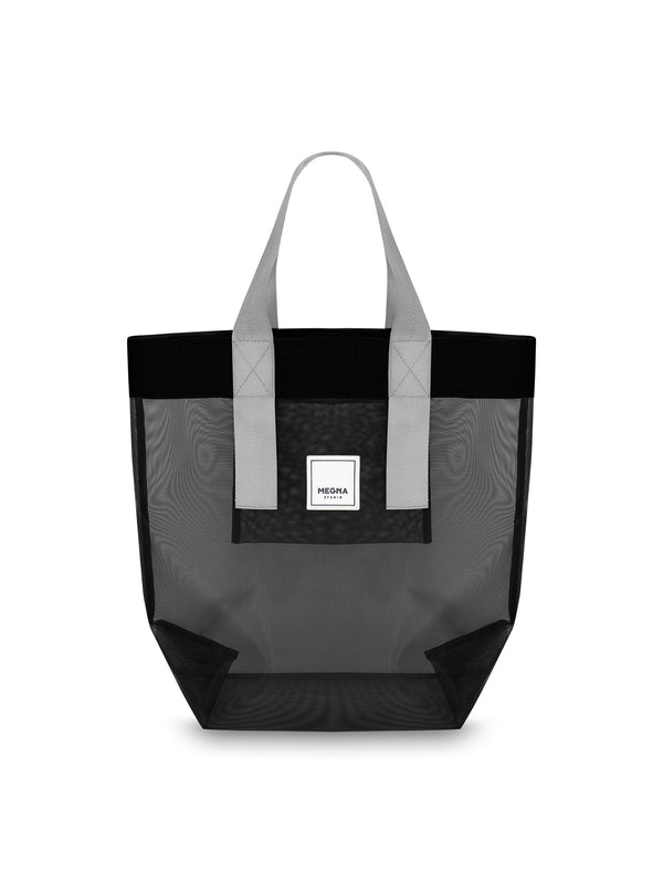 Grace Beach Bag • Vertical • Black on Black