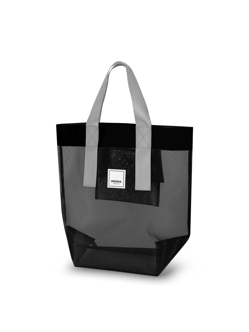 Grace Beach Bag • Vertical • Black on Black