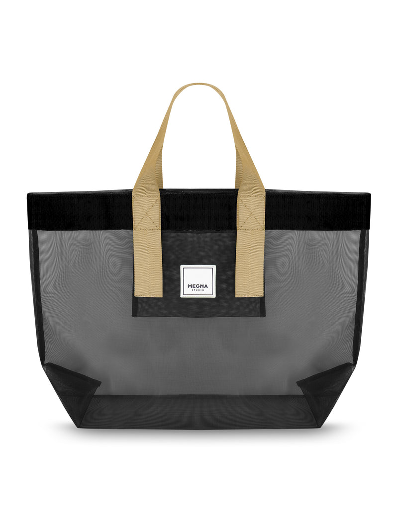 Grace Beach Bag • Horizontal • Black on Black