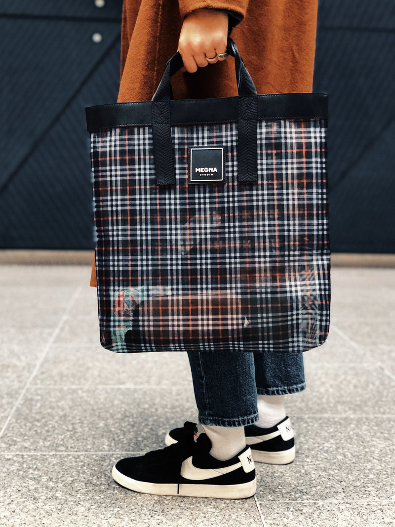 Alexa Shopper Bag • Plaid