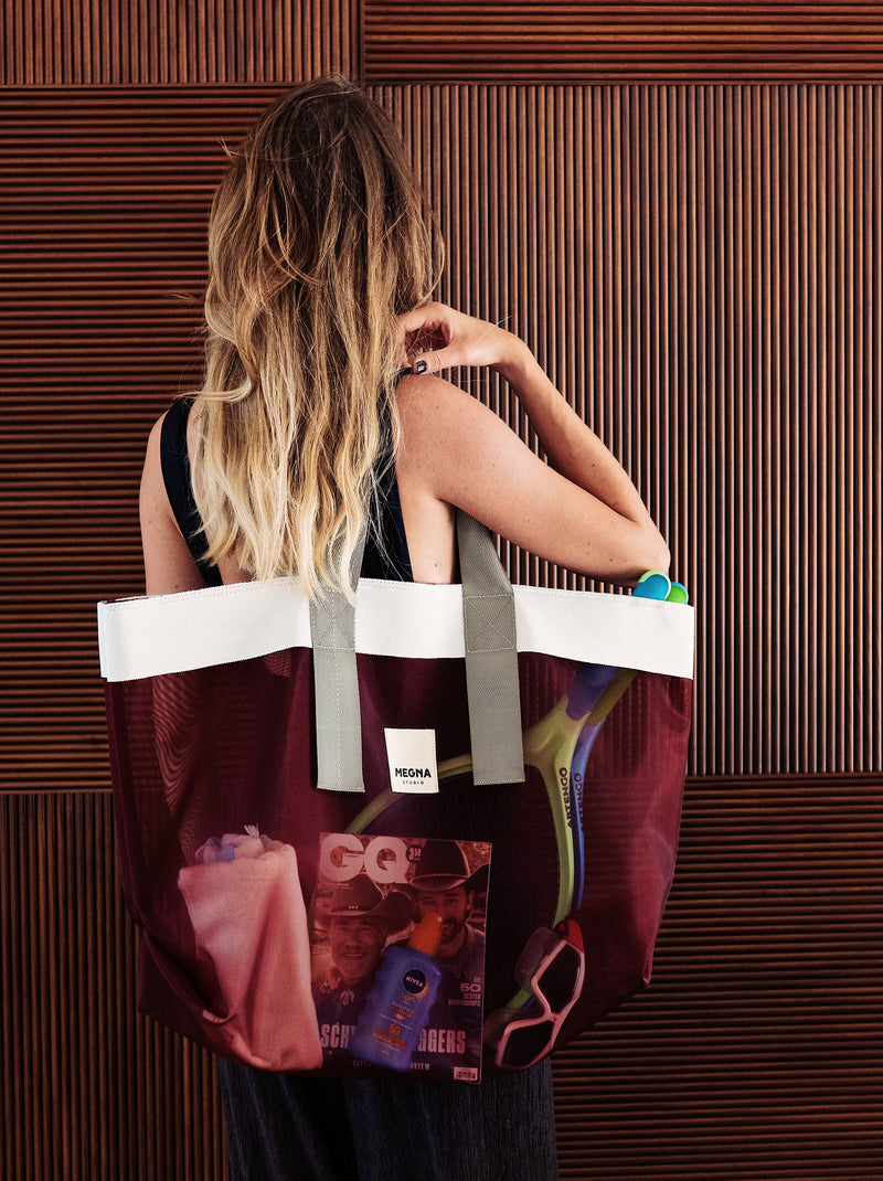 Cherry beach bag top