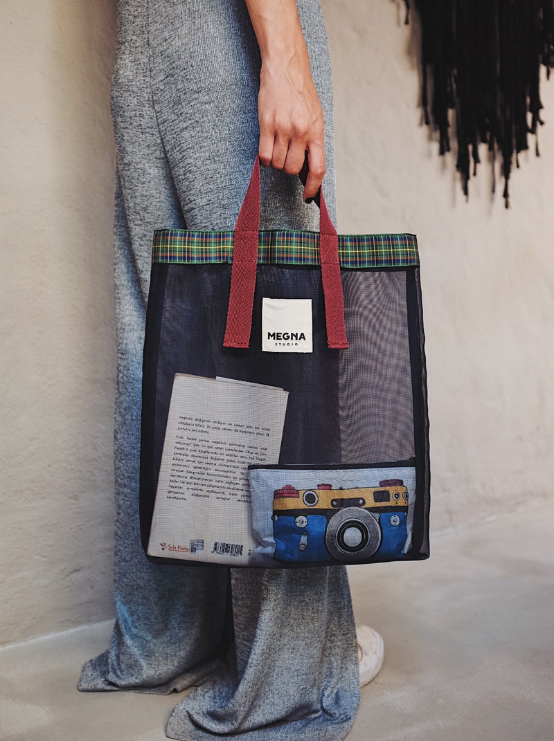 Irena Shopper Tote • Navy Blue