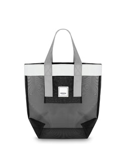 Grace Beach Bag • Vertical • White on Black