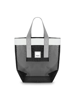 Grace Beach Bag • Vertical • White on Black