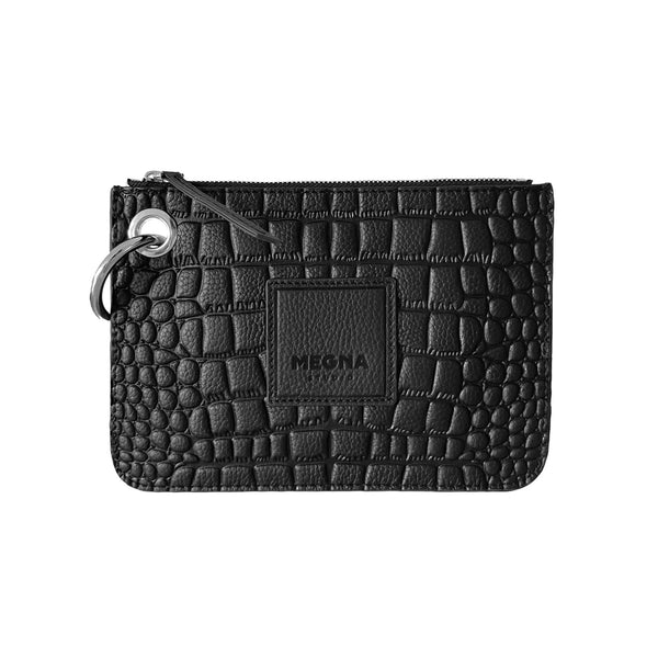 Nina Zip Pouch • Black Croco