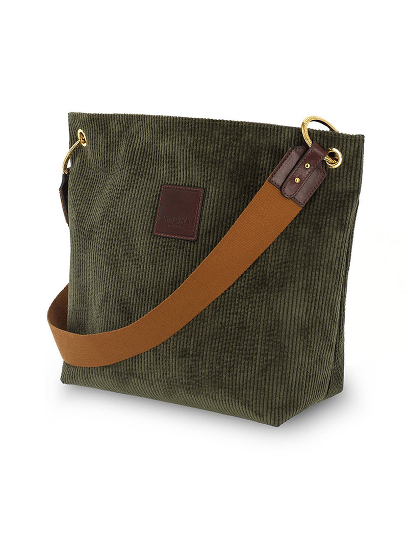 SANDRA BUCKET BAG • LARGE • PINE GREEN CORDUROY