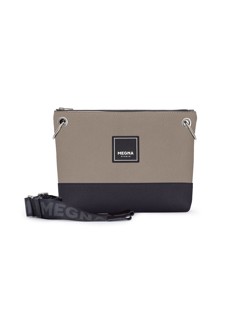 YOKO BAG • LEATHER BLACK & BEIGE