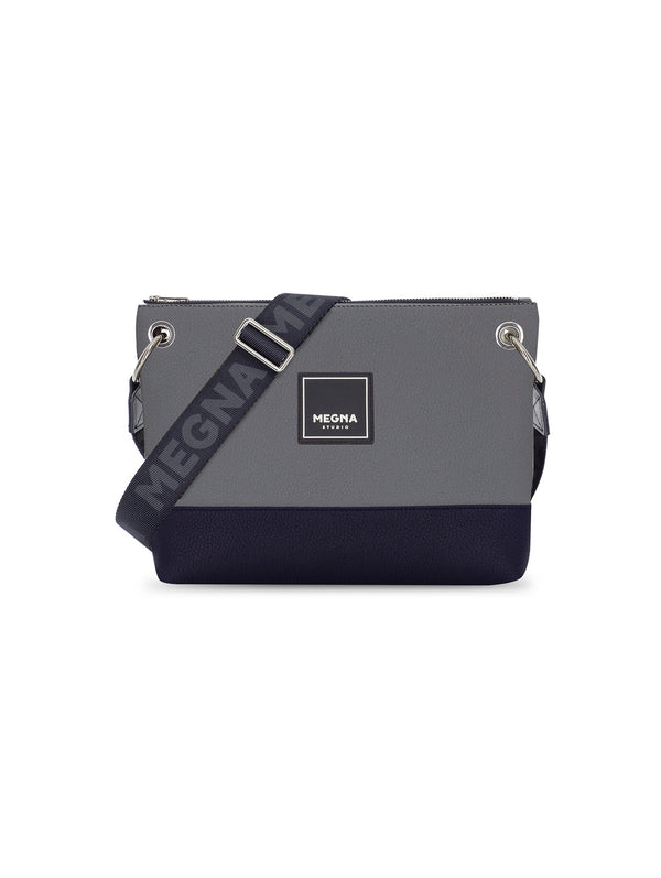 YOKO BAG • LEATHER BLUE & GREY