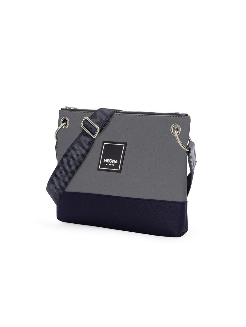 YOKO BAG • LEATHER BLUE & GREY