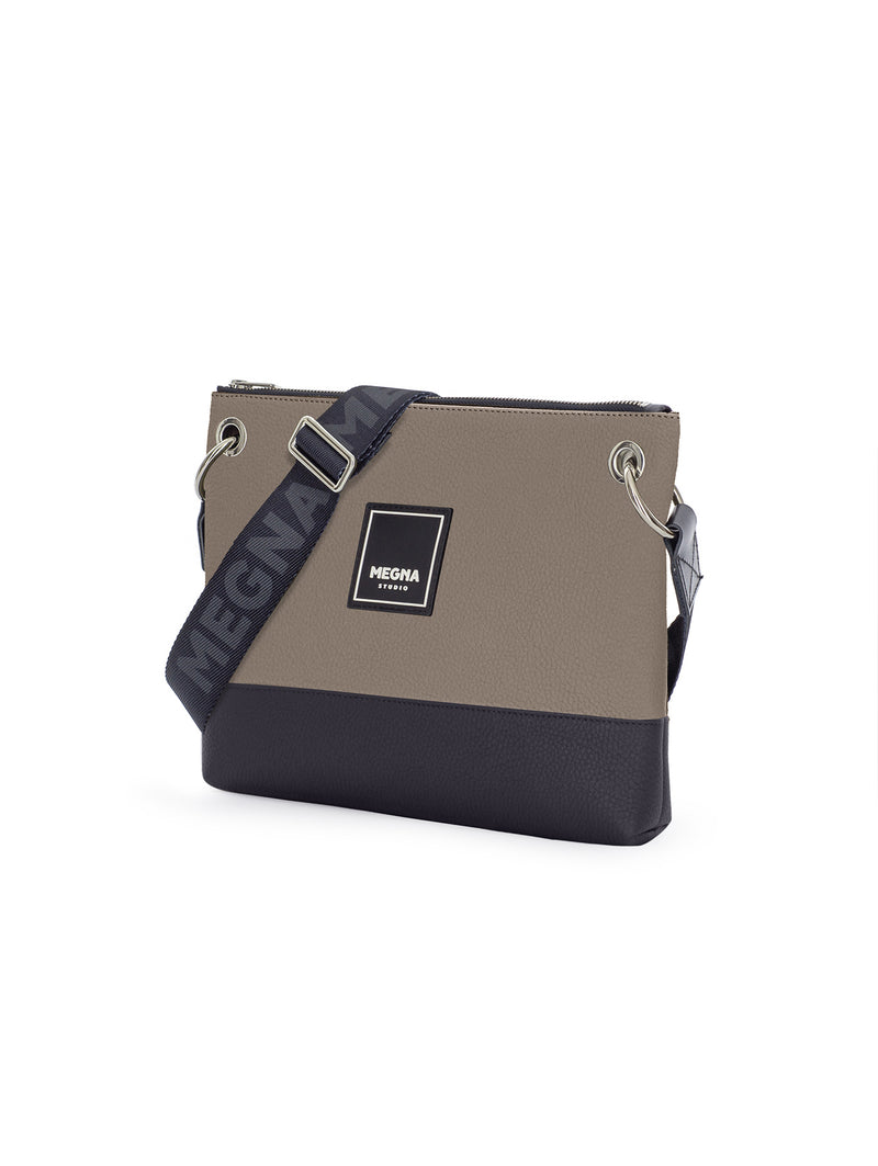YOKO BAG • LEATHER BLACK & BEIGE
