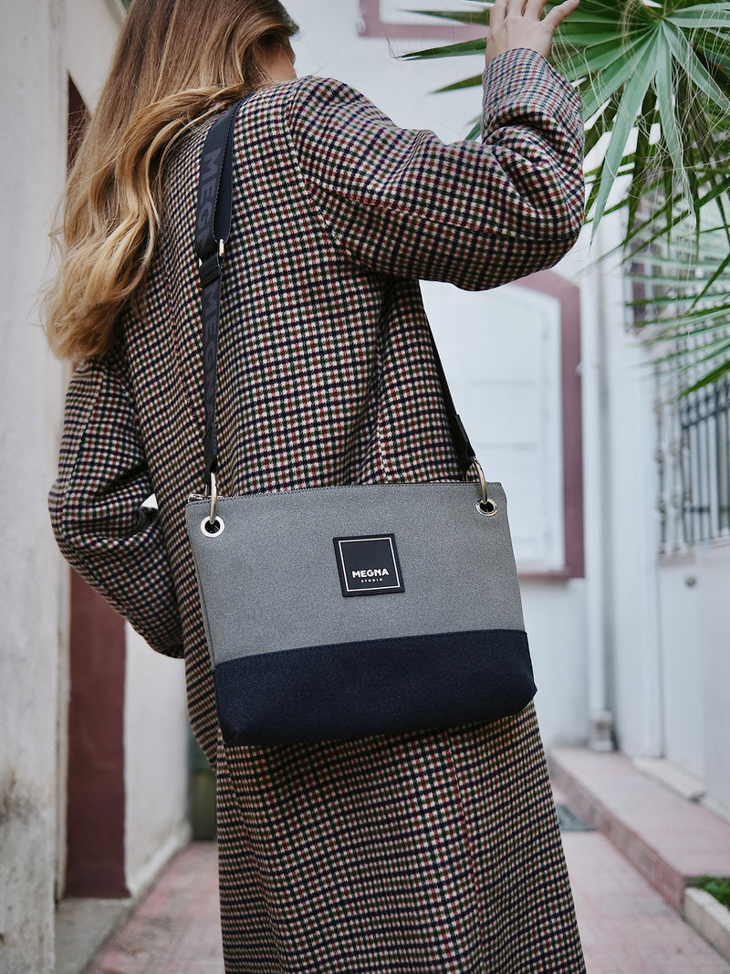YOKO BAG • BLUE & GREY